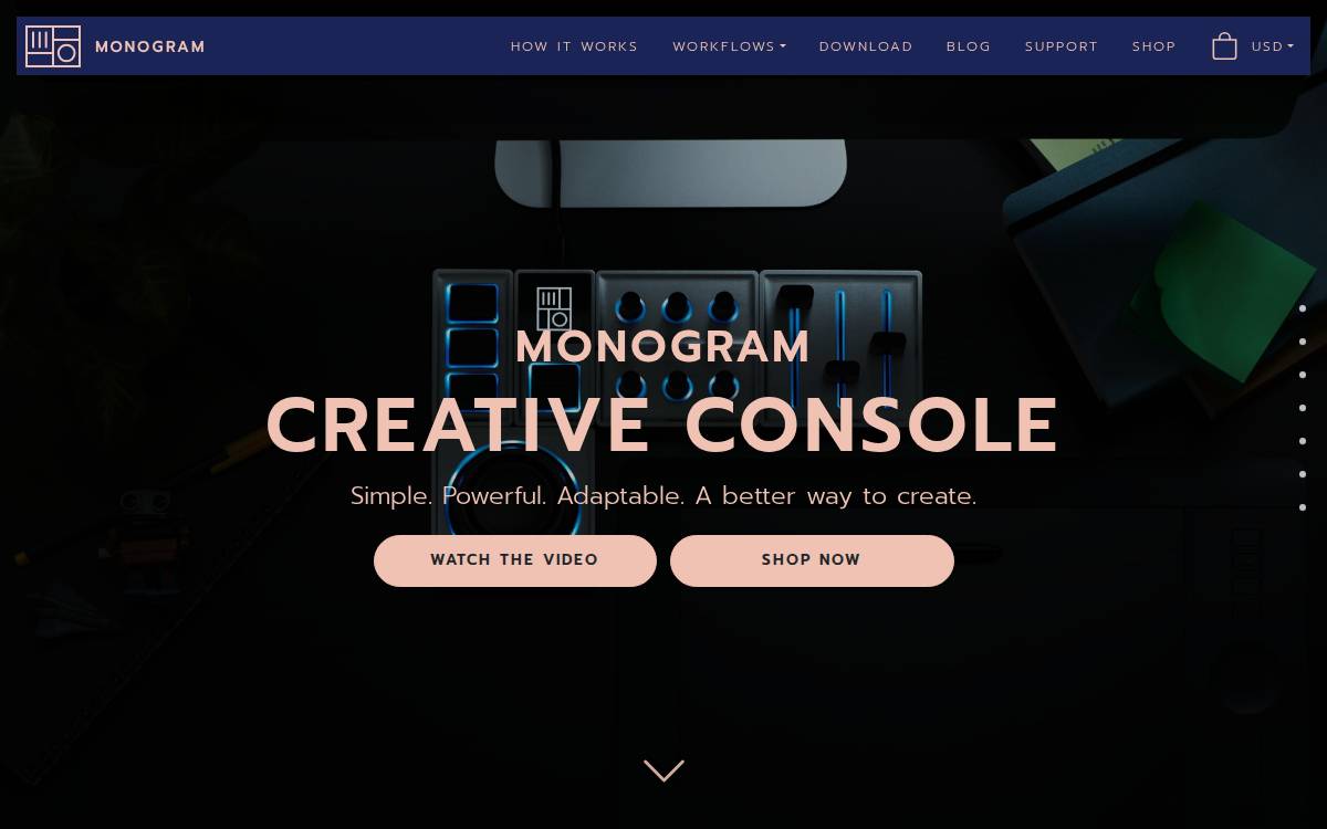 Monogram website preview