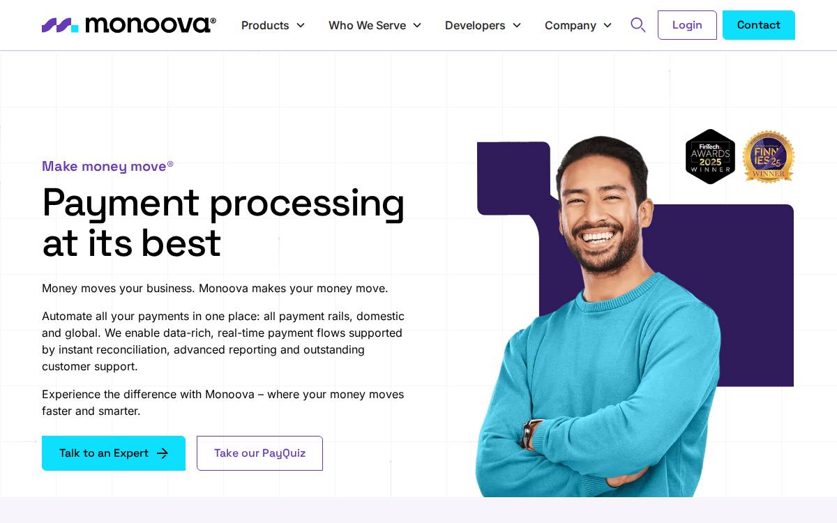 Monoova website preview