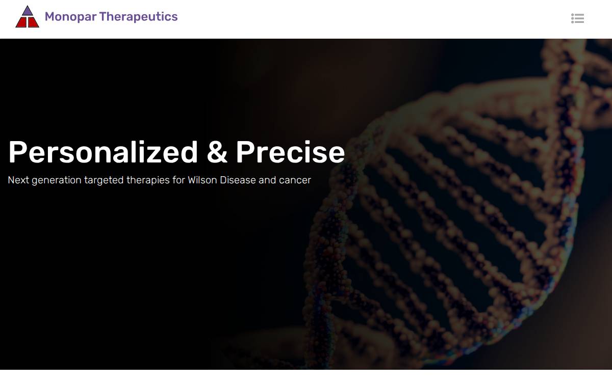 Monopar Therapeutics website preview