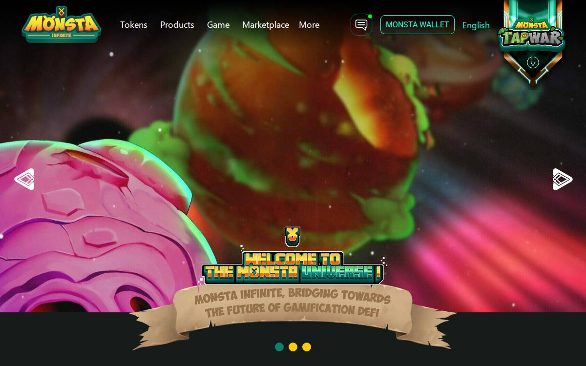 Monstainfinite website preview