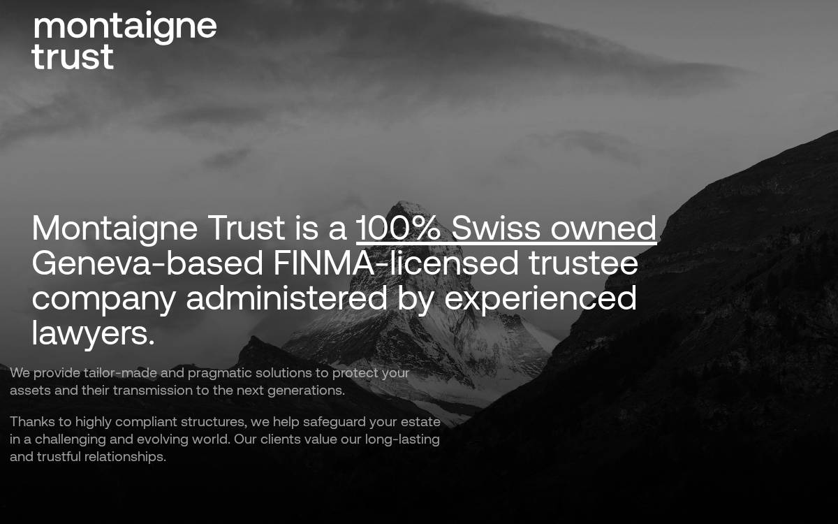 Montaignetrust website preview