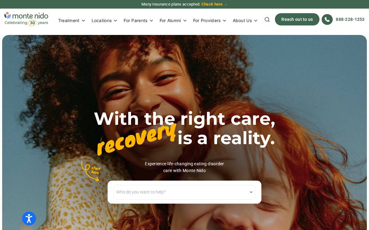 Monte Nido website preview