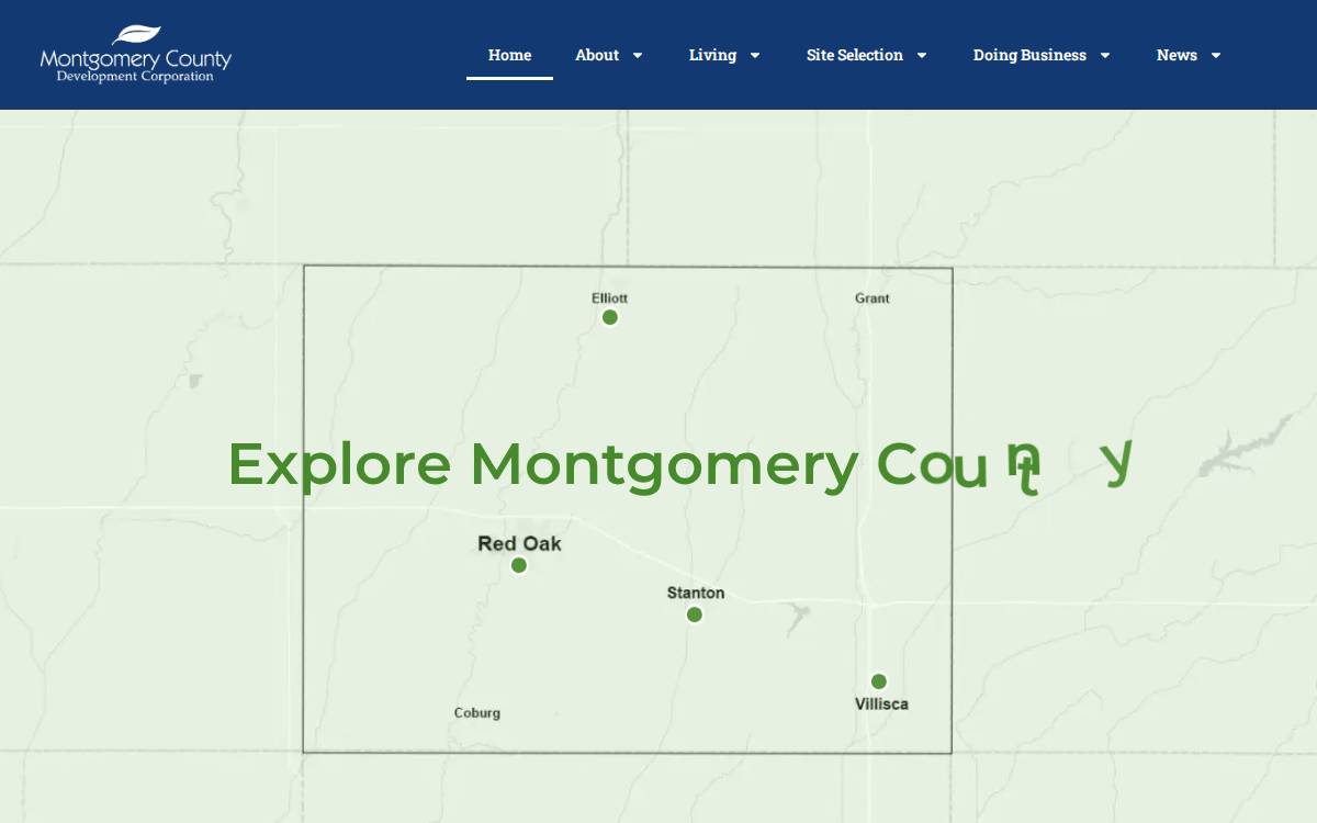 Montgomery County Development Corporation website preview