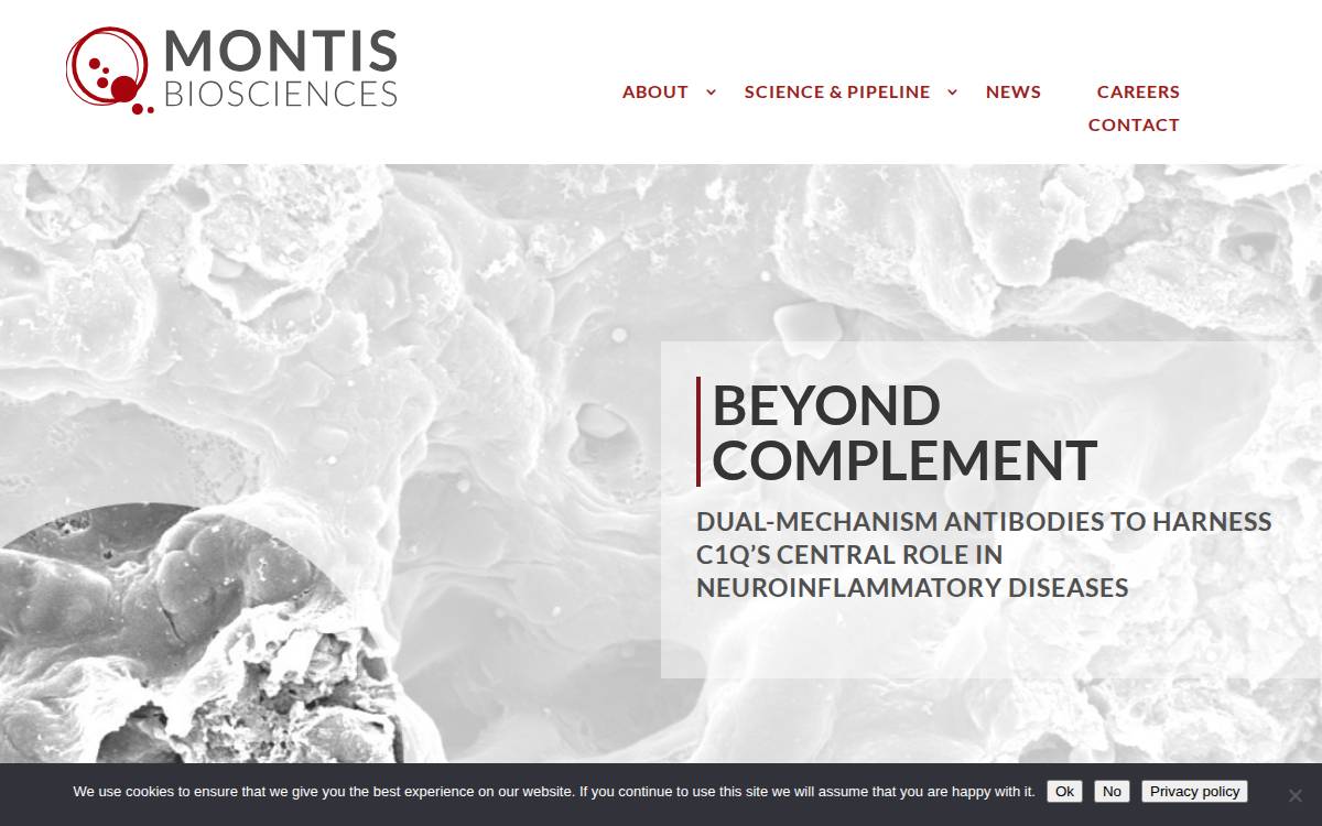 Montis Biosciences website preview