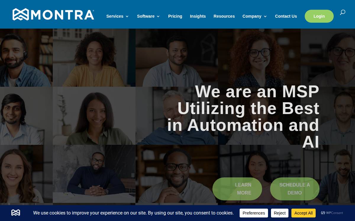 Montra Technologies website preview