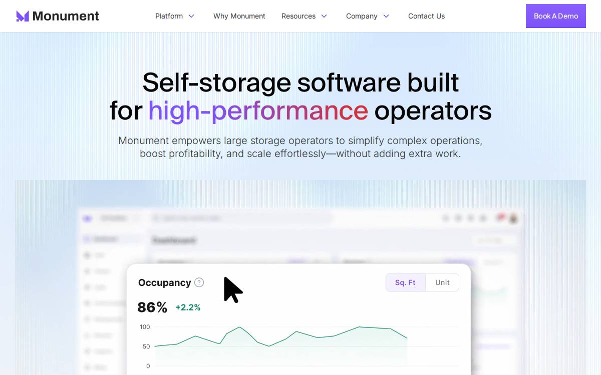 Monument Software website preview