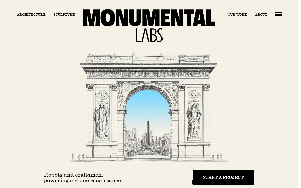 Monumental website preview