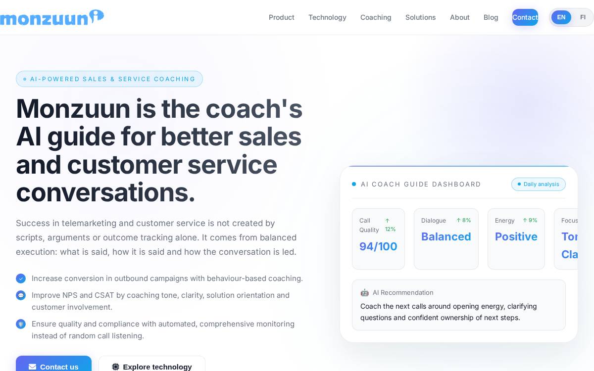Monzuun website preview