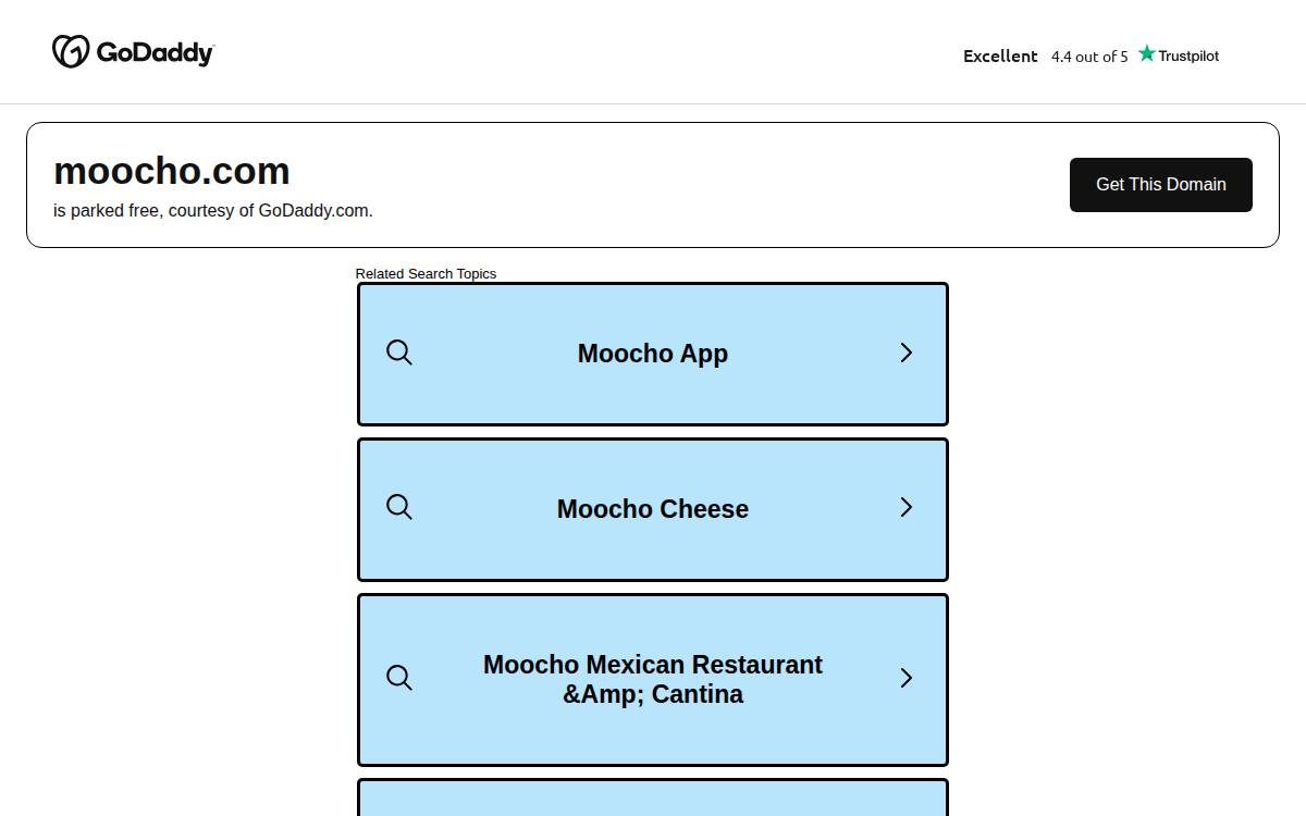 Moocho website preview