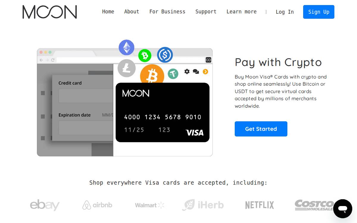 Moon website preview