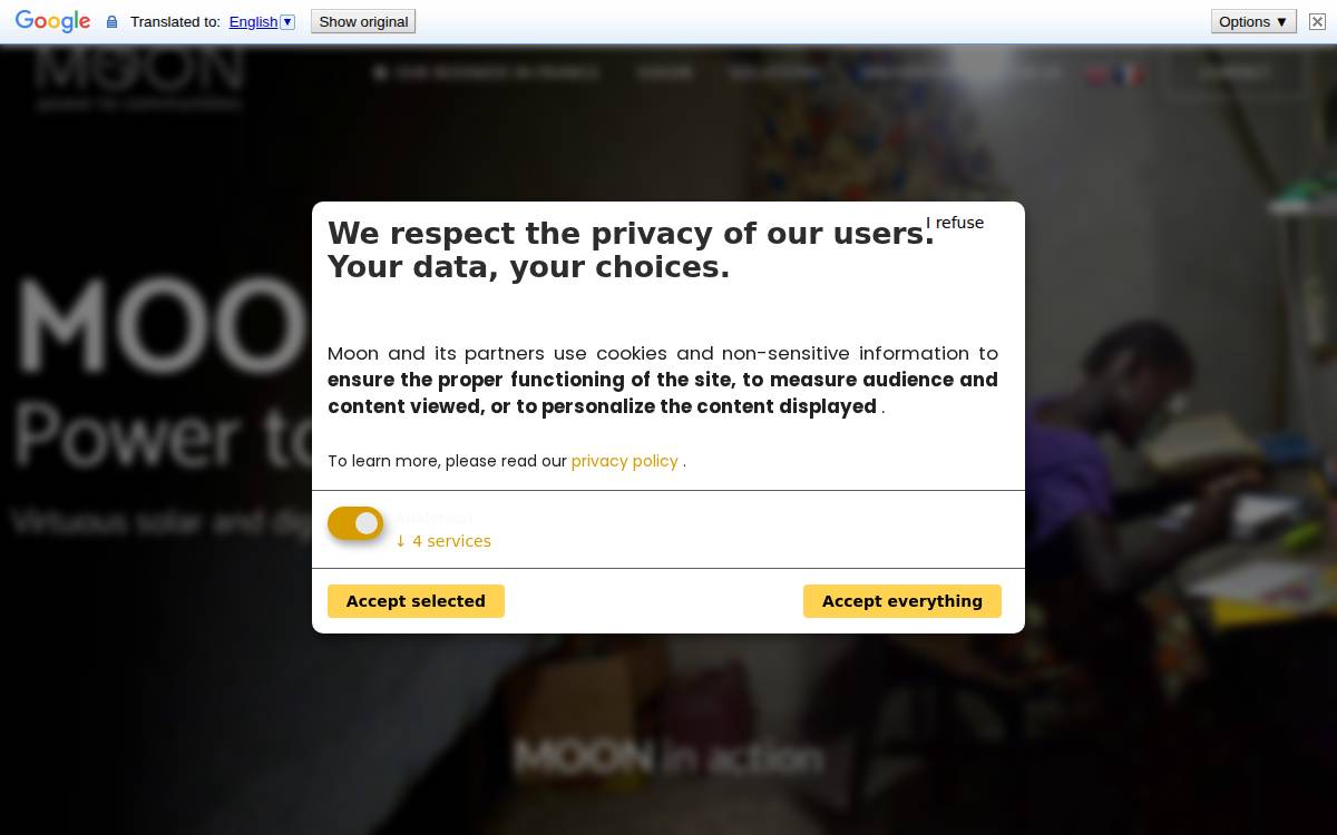 MOON website preview