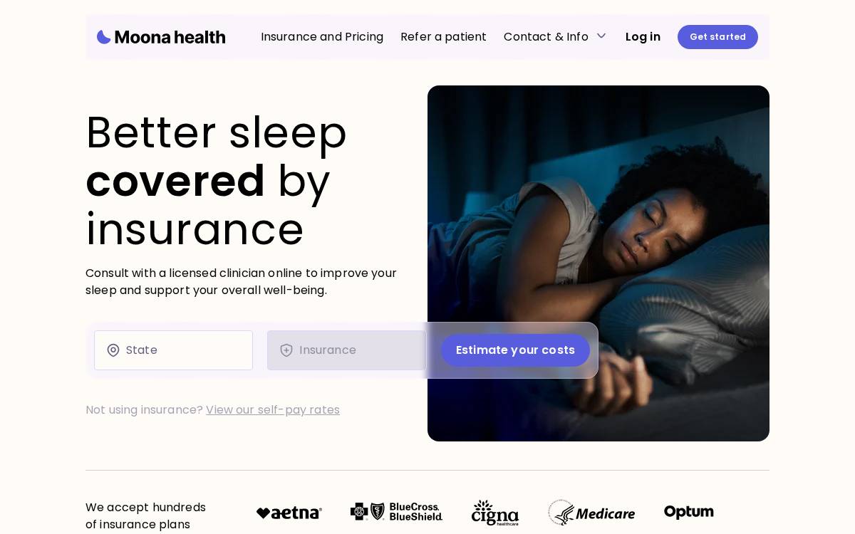 Moona Health website preview
