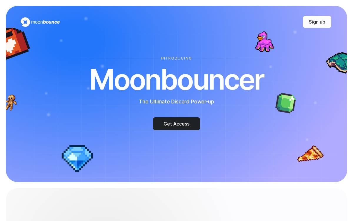 Moonbounce website preview