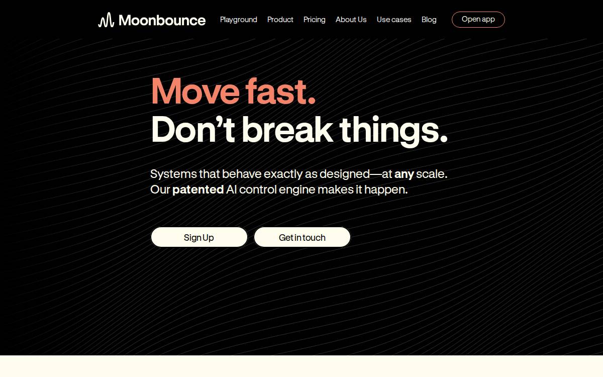 Moonbounce website preview