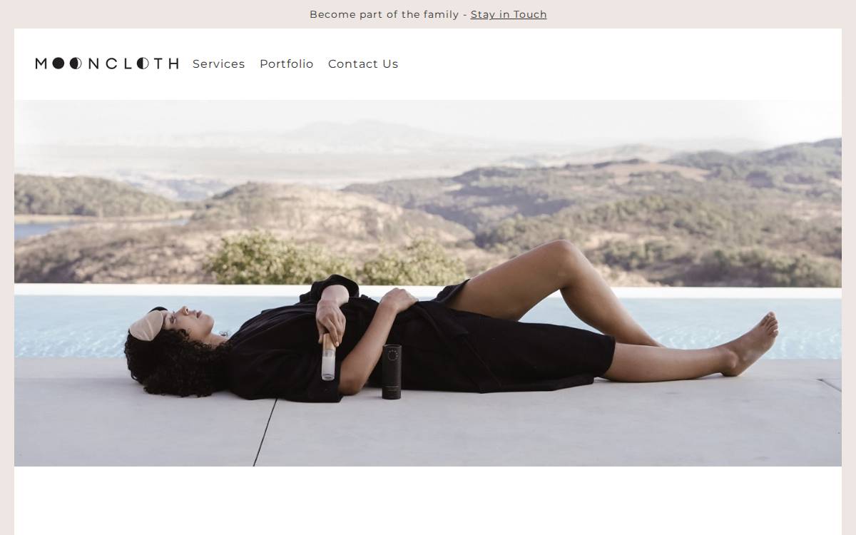 Mooncloth website preview