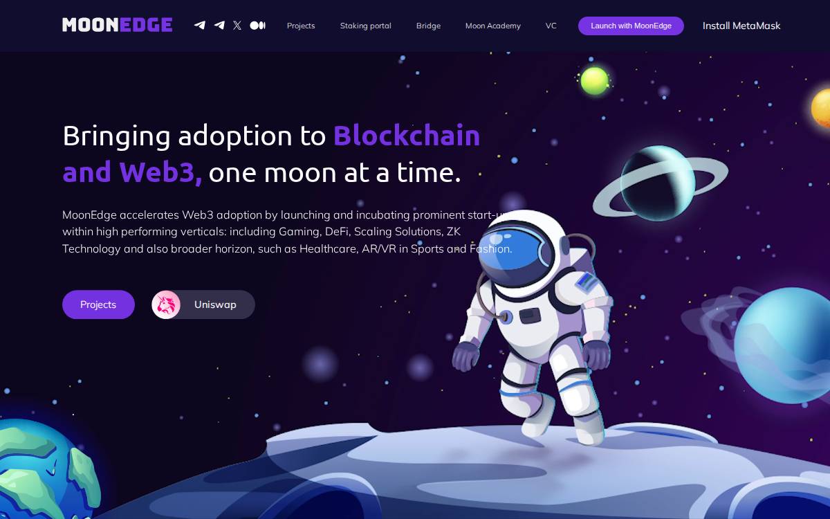 MoonEdge website preview