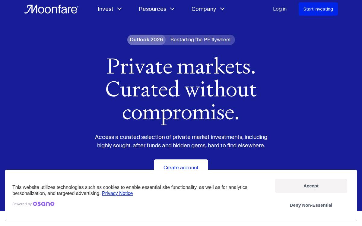Moonfare website preview