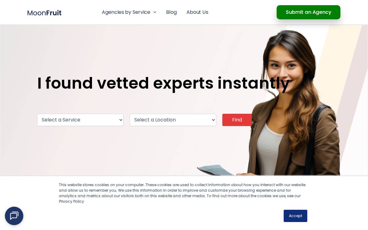 MoonFruit website preview