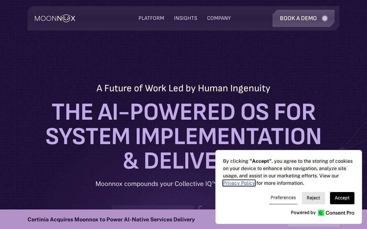 Moonnox website preview