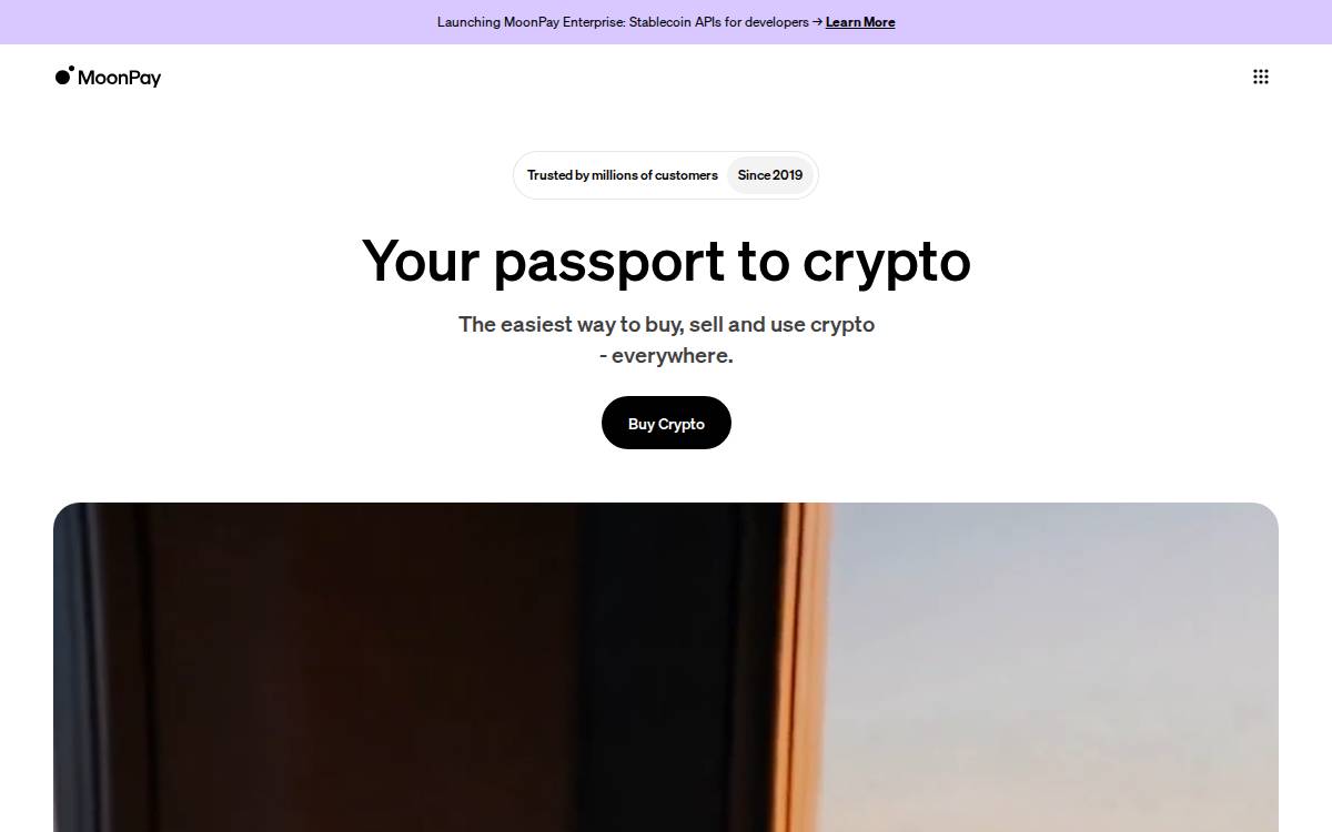 Moonpay website preview