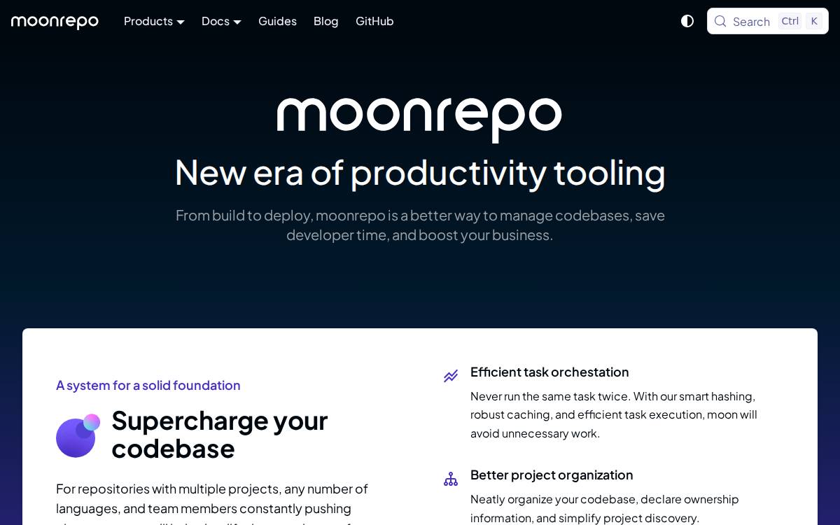 moonrepo website preview