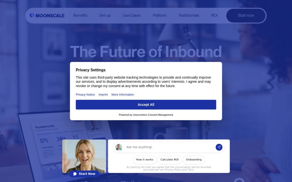 Moonscale website preview
