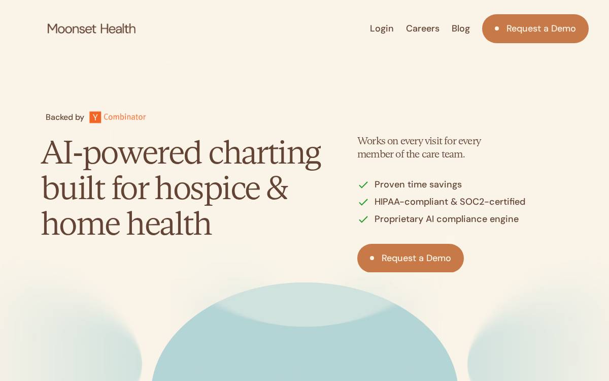 Moonset Health website preview