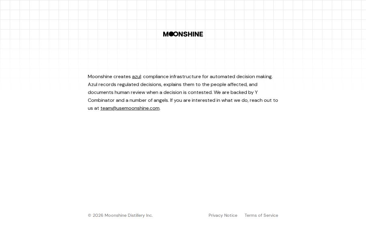 Moonshine website preview