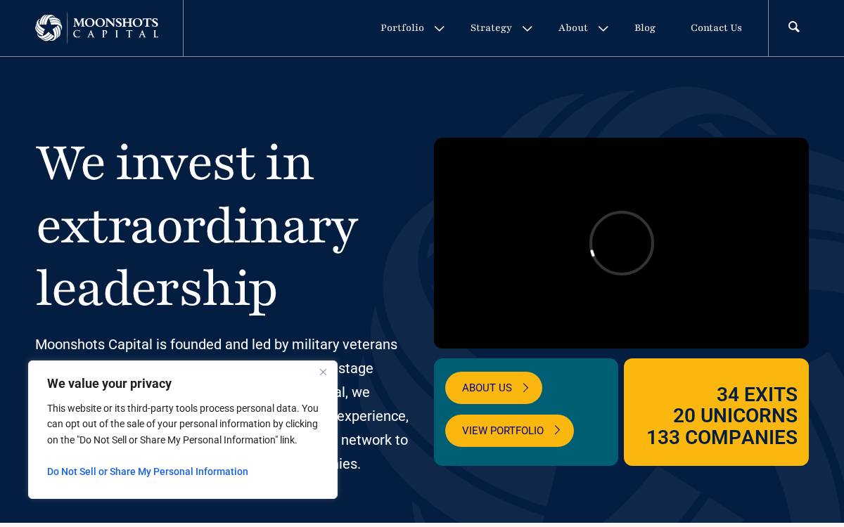 Moonshots website preview