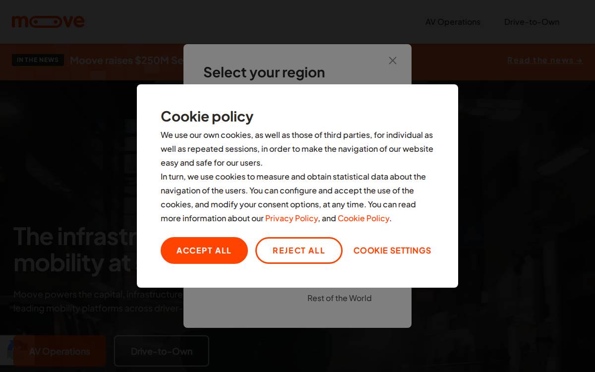Moove website preview
