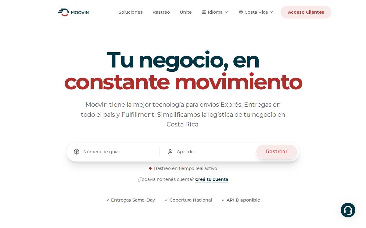 Moovin website preview