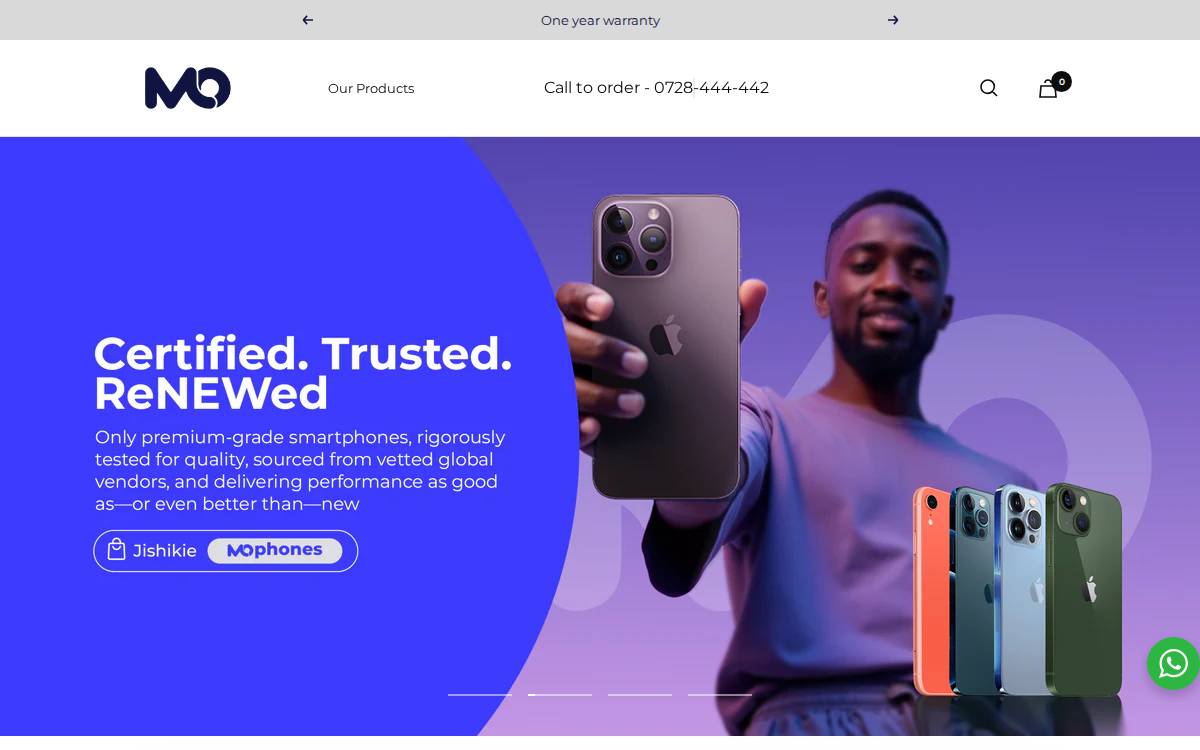 Mophones website preview