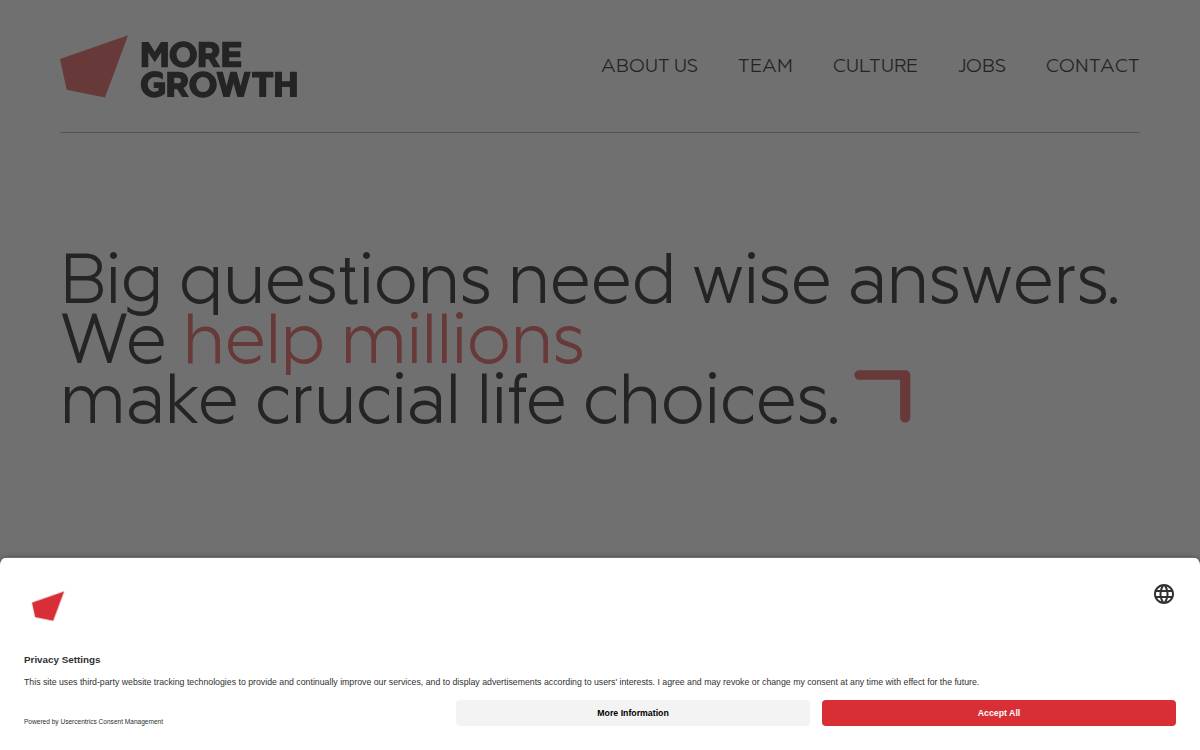 More Growth website preview