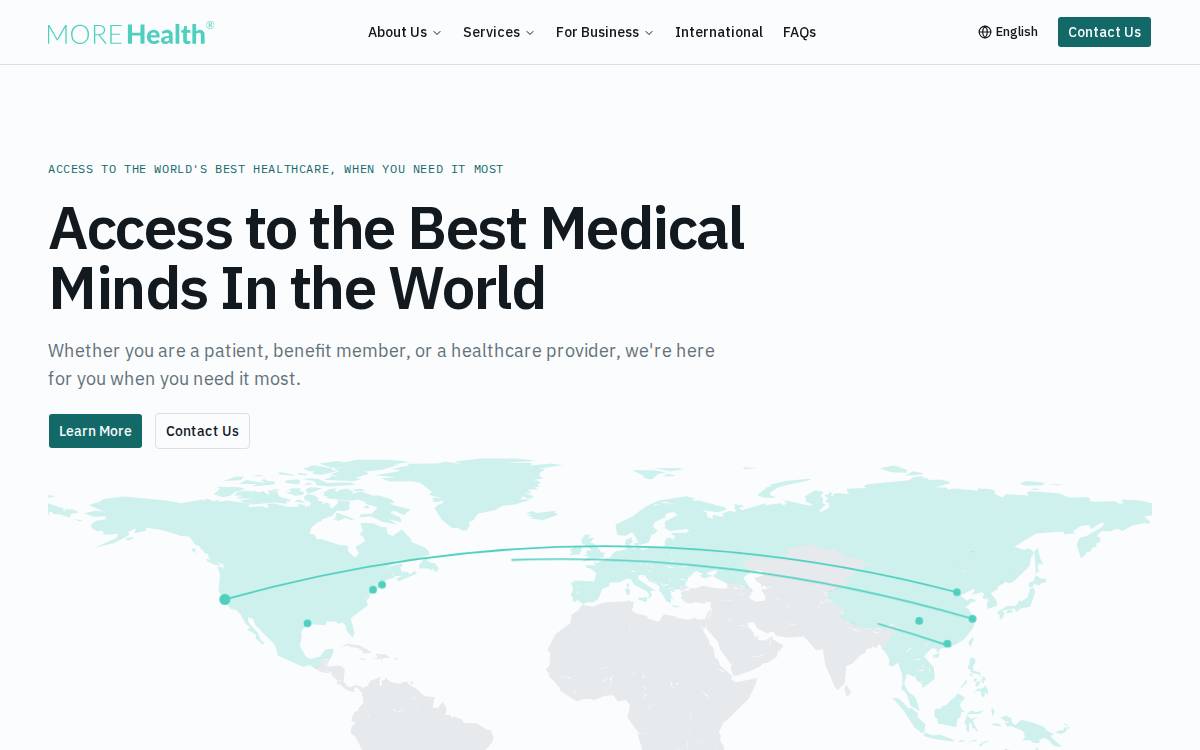 More Health website preview