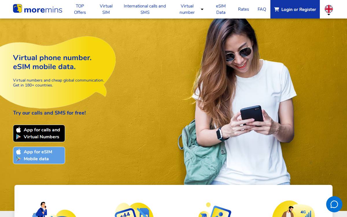 MOREmins website preview