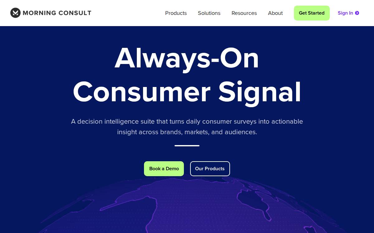 Morning Consult website preview