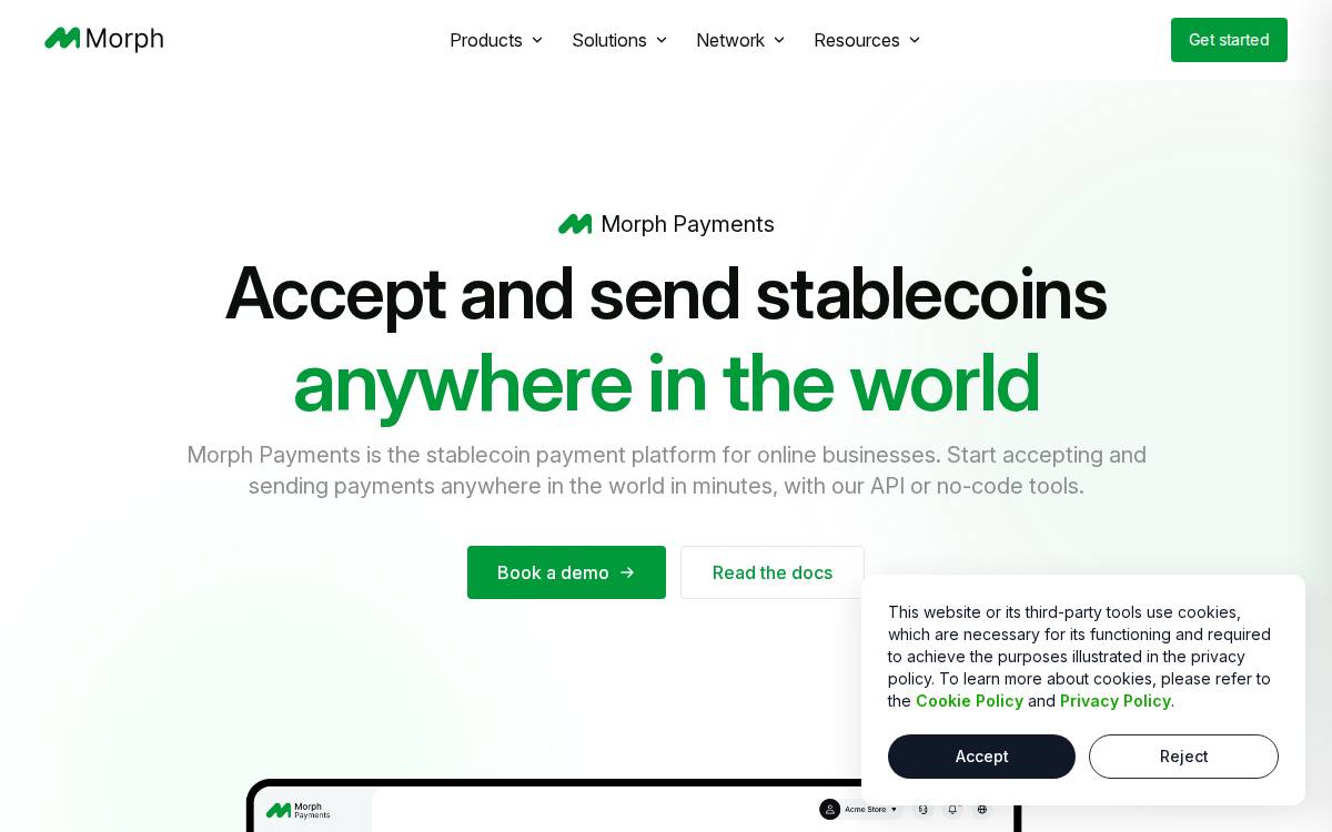 Morph website preview