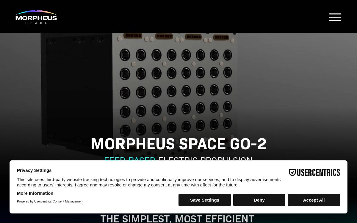 Morpheus Space website preview