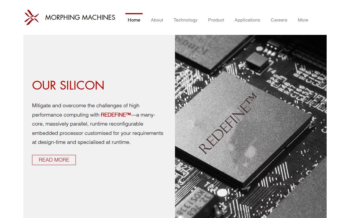 Morphing website preview