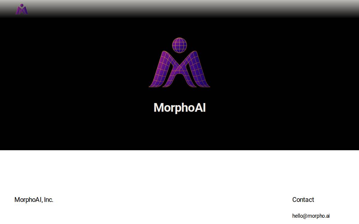 MorphoAI website preview
