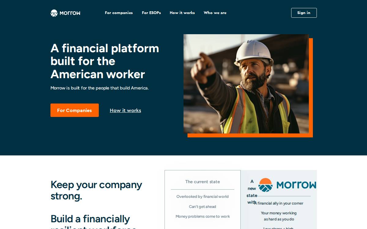 Morrow website preview