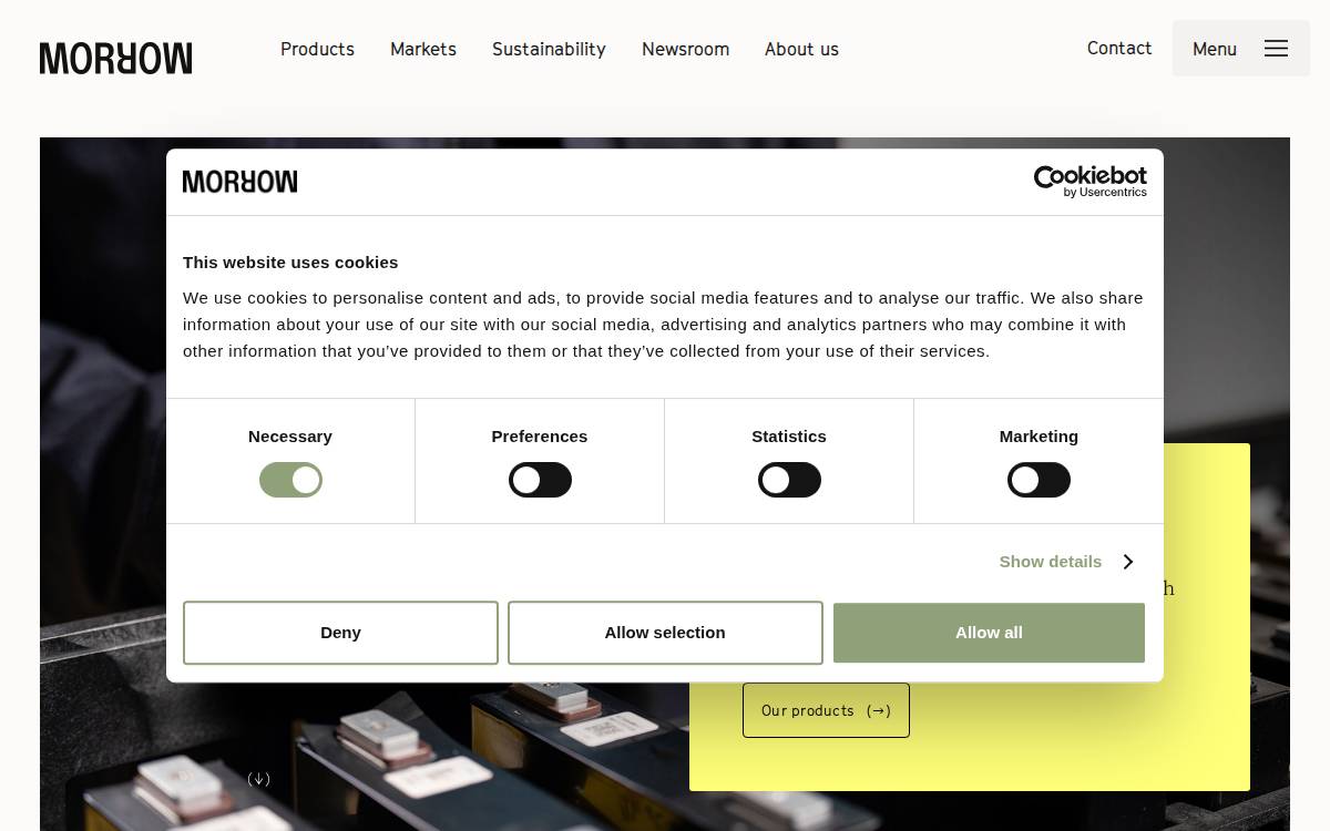 Morrow Batteries website preview