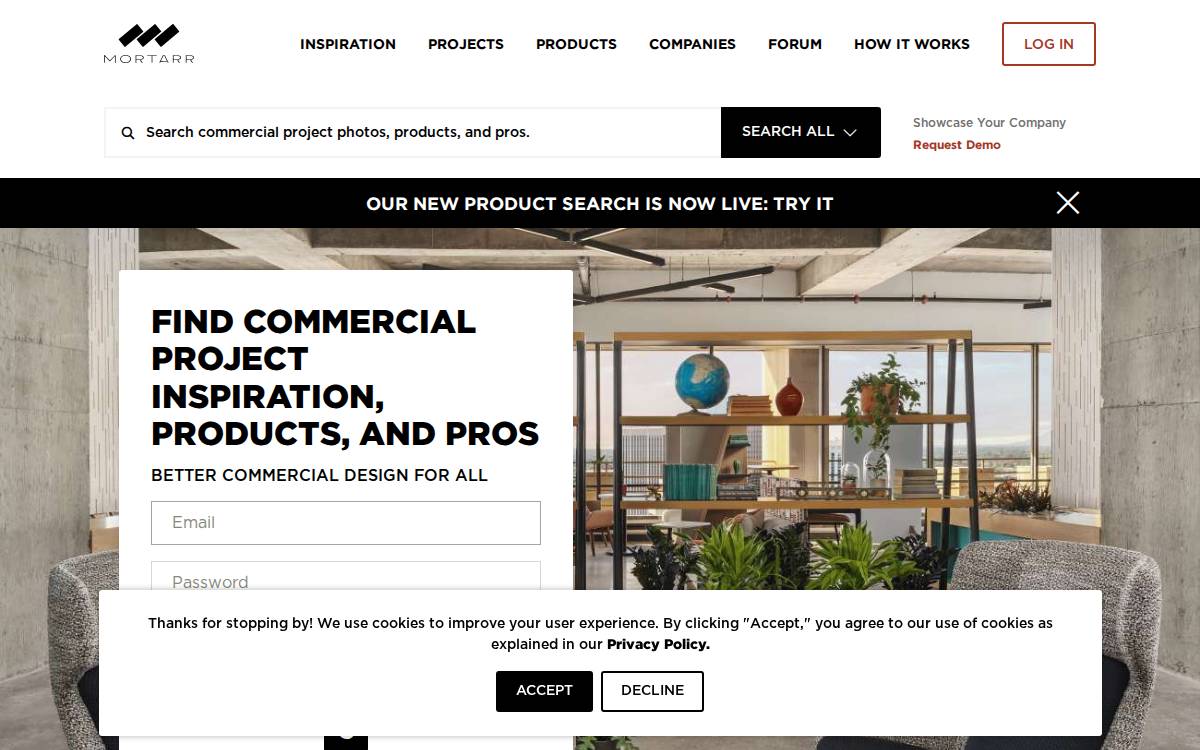 Mortarr website preview