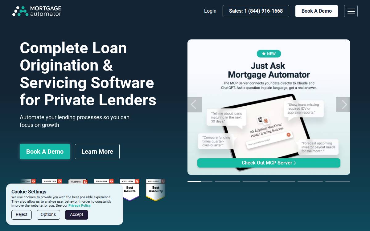 Mortgage Automator website preview