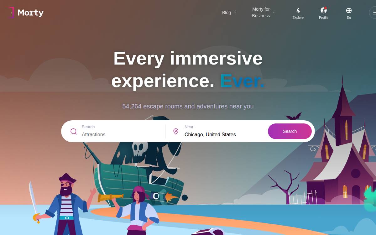 Morty website preview