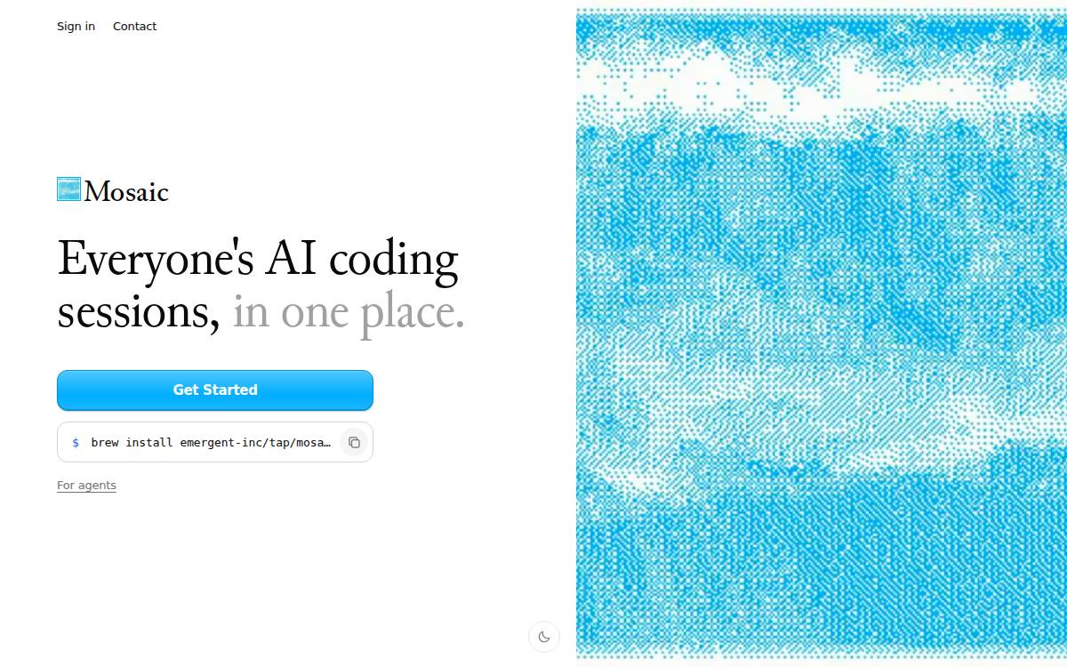 Mosaic website preview