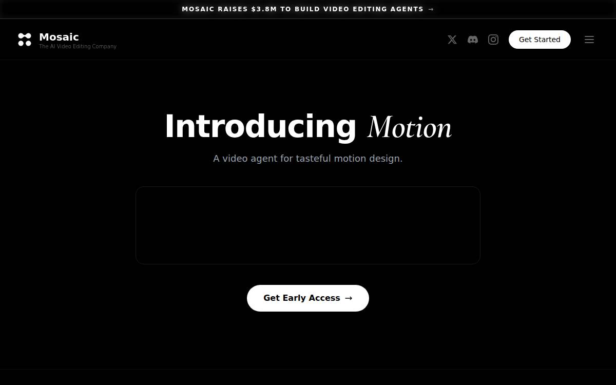Mosaic website preview