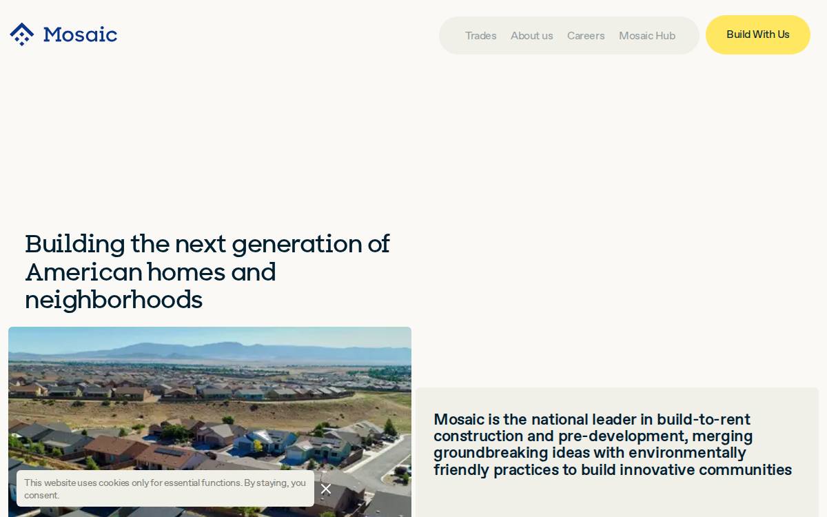 Mosaic website preview