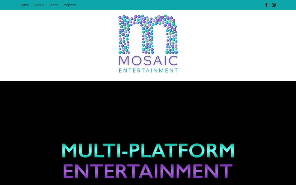 Mosaic Entertainment website preview