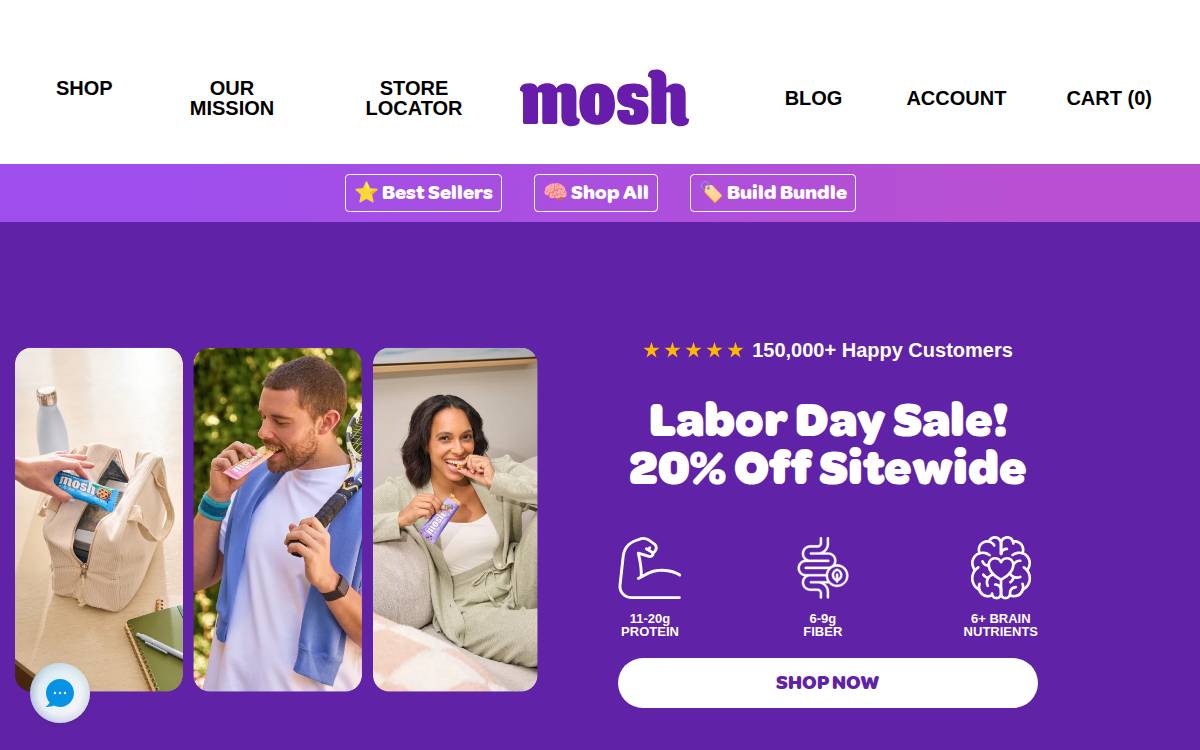 Moshlife website preview